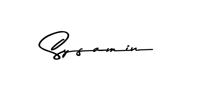The best way (Asem Kandis PERSONAL USE) to make a short signature is to pick only two or three words in your name. The name Sysamin include a total of six letters. For converting this name. Sysamin signature style 9 images and pictures png