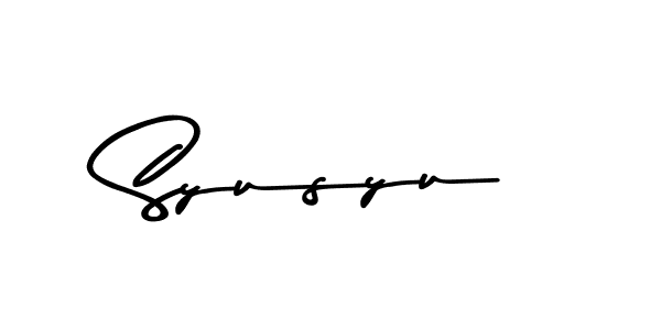 How to make Syusyu name signature. Use Asem Kandis PERSONAL USE style for creating short signs online. This is the latest handwritten sign. Syusyu signature style 9 images and pictures png