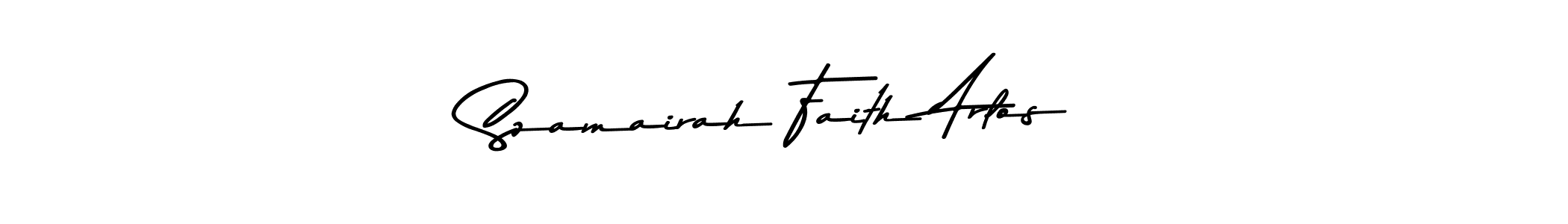 Also You can easily find your signature by using the search form. We will create Szamairah Faith Arlos name handwritten signature images for you free of cost using Asem Kandis PERSONAL USE sign style. Szamairah Faith Arlos signature style 9 images and pictures png