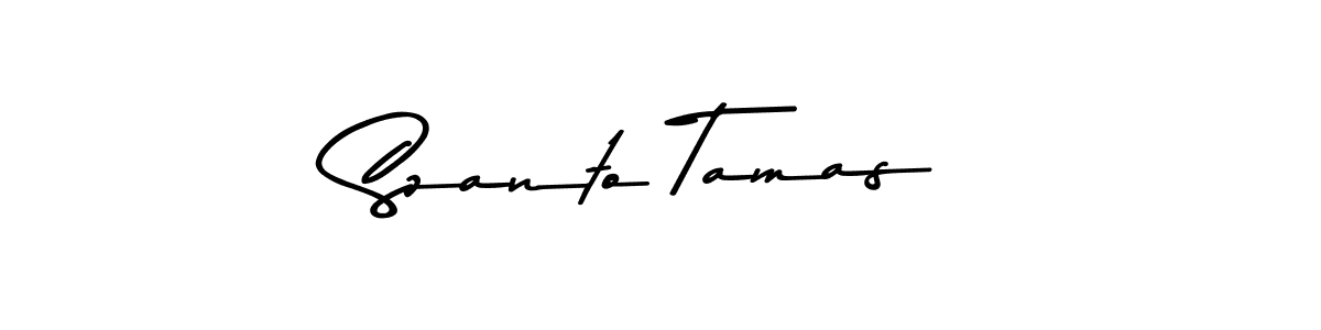 Make a beautiful signature design for name Szanto Tamas. With this signature (Asem Kandis PERSONAL USE) style, you can create a handwritten signature for free. Szanto Tamas signature style 9 images and pictures png