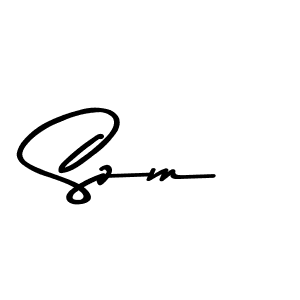 Szm stylish signature style. Best Handwritten Sign (Asem Kandis PERSONAL USE) for my name. Handwritten Signature Collection Ideas for my name Szm. Szm signature style 9 images and pictures png