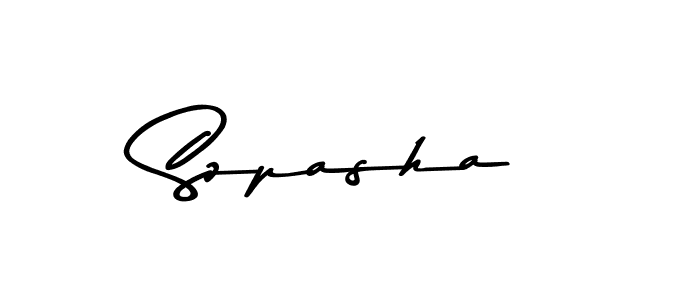 How to make Szpasha name signature. Use Asem Kandis PERSONAL USE style for creating short signs online. This is the latest handwritten sign. Szpasha signature style 9 images and pictures png