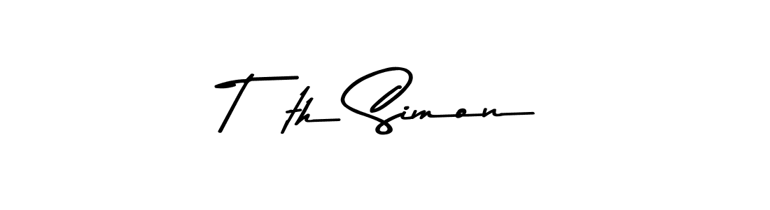 The best way (Asem Kandis PERSONAL USE) to make a short signature is to pick only two or three words in your name. The name Tóth Simon include a total of six letters. For converting this name. Tóth Simon signature style 9 images and pictures png