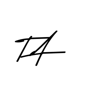 Make a beautiful signature design for name T A. With this signature (Asem Kandis PERSONAL USE) style, you can create a handwritten signature for free. T A signature style 9 images and pictures png
