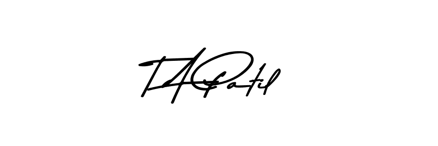 T A Patil stylish signature style. Best Handwritten Sign (Asem Kandis PERSONAL USE) for my name. Handwritten Signature Collection Ideas for my name T A Patil. T A Patil signature style 9 images and pictures png