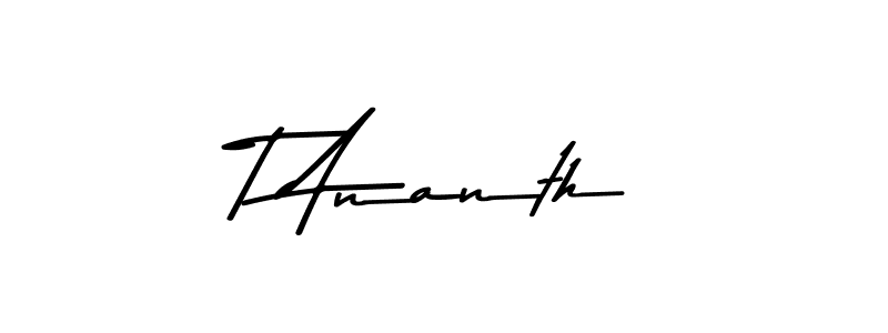 Asem Kandis PERSONAL USE is a professional signature style that is perfect for those who want to add a touch of class to their signature. It is also a great choice for those who want to make their signature more unique. Get T Ananth name to fancy signature for free. T Ananth signature style 9 images and pictures png