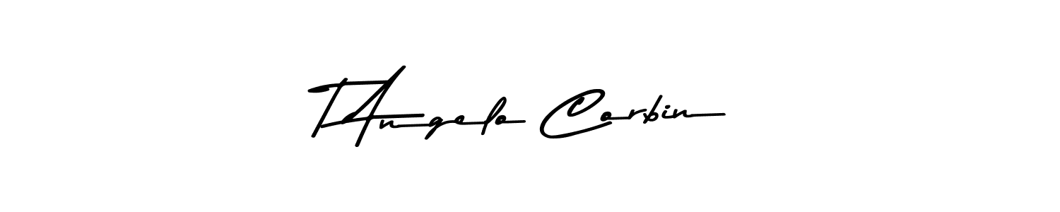 Create a beautiful signature design for name T Angelo Corbin. With this signature (Asem Kandis PERSONAL USE) fonts, you can make a handwritten signature for free. T Angelo Corbin signature style 9 images and pictures png