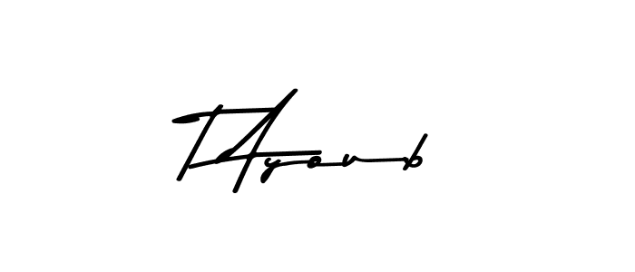 Similarly Asem Kandis PERSONAL USE is the best handwritten signature design. Signature creator online .You can use it as an online autograph creator for name T Ayoub. T Ayoub signature style 9 images and pictures png
