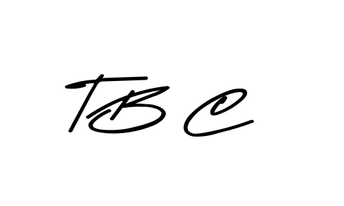 T B C stylish signature style. Best Handwritten Sign (Asem Kandis PERSONAL USE) for my name. Handwritten Signature Collection Ideas for my name T B C. T B C signature style 9 images and pictures png