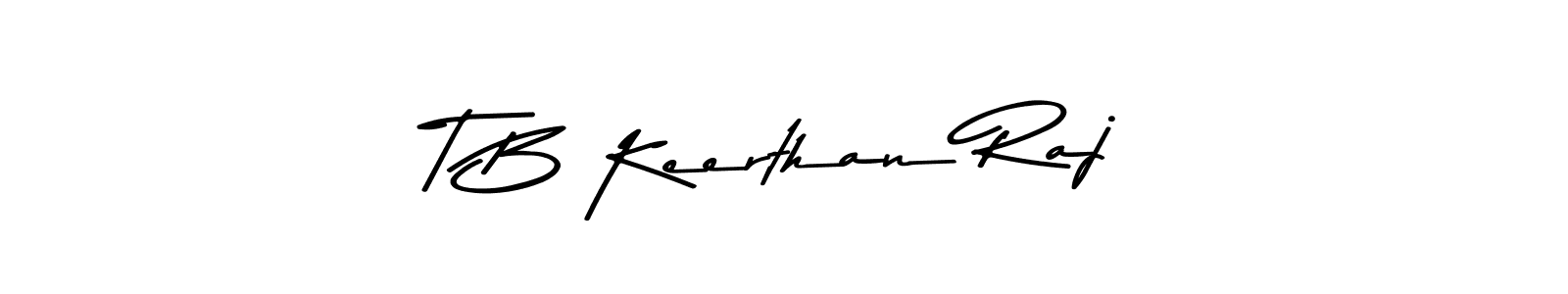 T B Keerthan Raj stylish signature style. Best Handwritten Sign (Asem Kandis PERSONAL USE) for my name. Handwritten Signature Collection Ideas for my name T B Keerthan Raj. T B Keerthan Raj signature style 9 images and pictures png