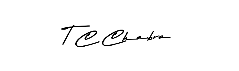 How to make T C Chabra signature? Asem Kandis PERSONAL USE is a professional autograph style. Create handwritten signature for T C Chabra name. T C Chabra signature style 9 images and pictures png