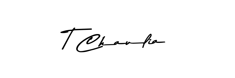 How to make T Chaulia signature? Asem Kandis PERSONAL USE is a professional autograph style. Create handwritten signature for T Chaulia name. T Chaulia signature style 9 images and pictures png