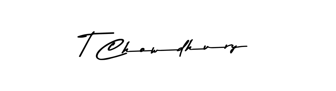 The best way (Asem Kandis PERSONAL USE) to make a short signature is to pick only two or three words in your name. The name T Chowdhury include a total of six letters. For converting this name. T Chowdhury signature style 9 images and pictures png