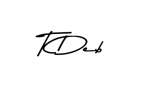 How to make T Deb signature? Asem Kandis PERSONAL USE is a professional autograph style. Create handwritten signature for T Deb name. T Deb signature style 9 images and pictures png