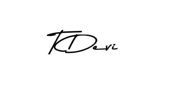 Make a beautiful signature design for name T Devi. With this signature (Asem Kandis PERSONAL USE) style, you can create a handwritten signature for free. T Devi signature style 9 images and pictures png