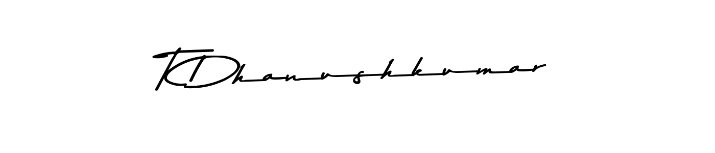 Use a signature maker to create a handwritten signature online. With this signature software, you can design (Asem Kandis PERSONAL USE) your own signature for name T Dhanushkumar. T Dhanushkumar signature style 9 images and pictures png