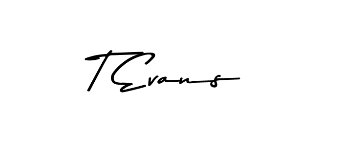 You should practise on your own different ways (Asem Kandis PERSONAL USE) to write your name (T Evans) in signature. don't let someone else do it for you. T Evans signature style 9 images and pictures png