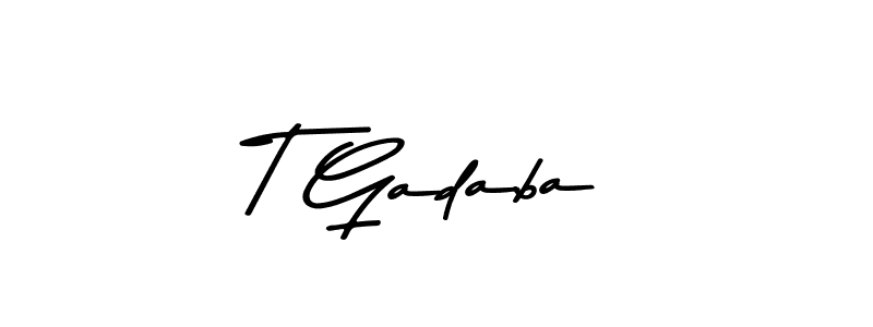 Make a short T Gadaba signature style. Manage your documents anywhere anytime using Asem Kandis PERSONAL USE. Create and add eSignatures, submit forms, share and send files easily. T Gadaba signature style 9 images and pictures png