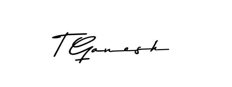 Use a signature maker to create a handwritten signature online. With this signature software, you can design (Asem Kandis PERSONAL USE) your own signature for name T Ganesh. T Ganesh signature style 9 images and pictures png