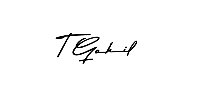How to Draw T Gohil signature style? Asem Kandis PERSONAL USE is a latest design signature styles for name T Gohil. T Gohil signature style 9 images and pictures png