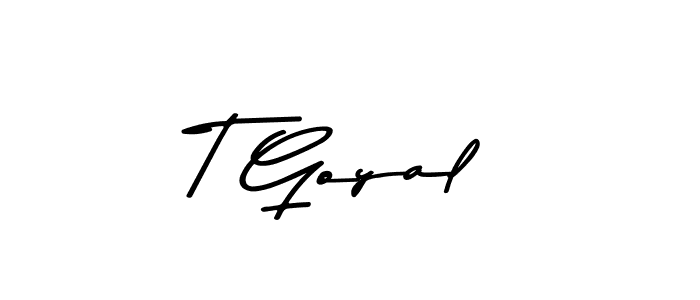 This is the best signature style for the T Goyal name. Also you like these signature font (Asem Kandis PERSONAL USE). Mix name signature. T Goyal signature style 9 images and pictures png