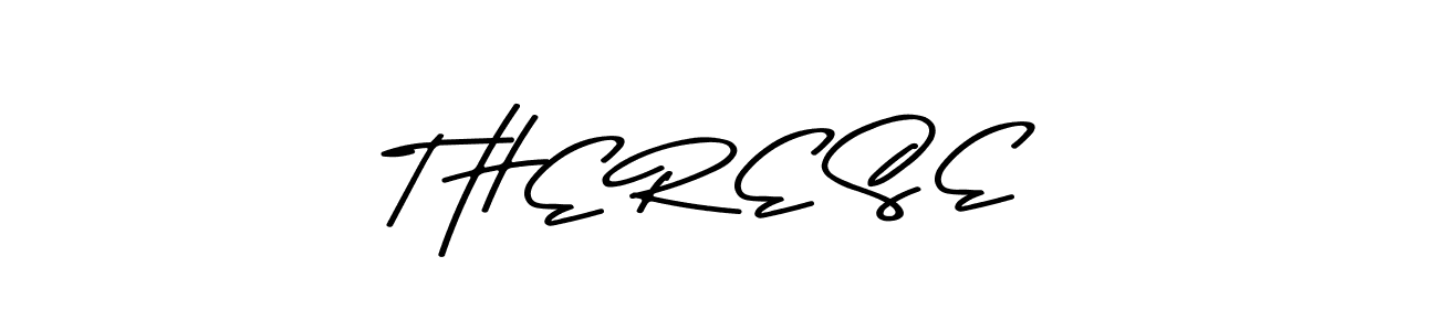 The best way (Asem Kandis PERSONAL USE) to make a short signature is to pick only two or three words in your name. The name T H E R E S E include a total of six letters. For converting this name. T H E R E S E signature style 9 images and pictures png