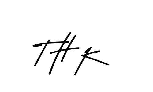 Use a signature maker to create a handwritten signature online. With this signature software, you can design (Asem Kandis PERSONAL USE) your own signature for name T H K. T H K signature style 9 images and pictures png