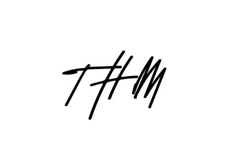 Create a beautiful signature design for name T H M. With this signature (Asem Kandis PERSONAL USE) fonts, you can make a handwritten signature for free. T H M signature style 9 images and pictures png