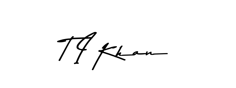 The best way (Asem Kandis PERSONAL USE) to make a short signature is to pick only two or three words in your name. The name T I Khan include a total of six letters. For converting this name. T I Khan signature style 9 images and pictures png