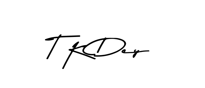 Asem Kandis PERSONAL USE is a professional signature style that is perfect for those who want to add a touch of class to their signature. It is also a great choice for those who want to make their signature more unique. Get T K Dey name to fancy signature for free. T K Dey signature style 9 images and pictures png