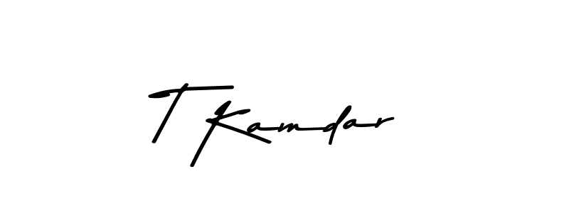 Also we have T Kamdar name is the best signature style. Create professional handwritten signature collection using Asem Kandis PERSONAL USE autograph style. T Kamdar signature style 9 images and pictures png