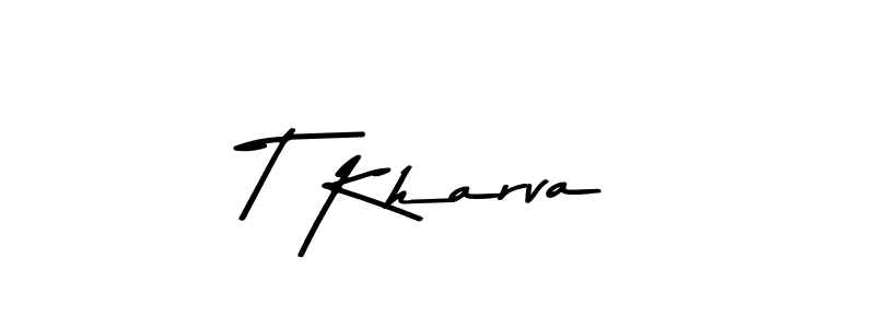 How to make T Kharva signature? Asem Kandis PERSONAL USE is a professional autograph style. Create handwritten signature for T Kharva name. T Kharva signature style 9 images and pictures png