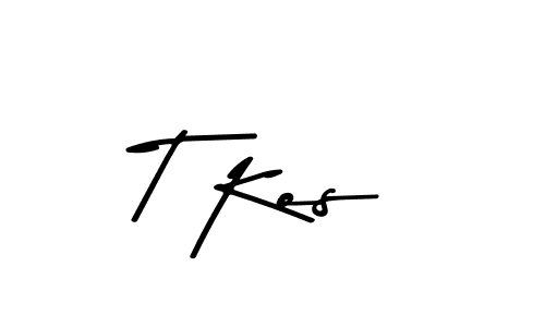 This is the best signature style for the T Kos name. Also you like these signature font (Asem Kandis PERSONAL USE). Mix name signature. T Kos signature style 9 images and pictures png