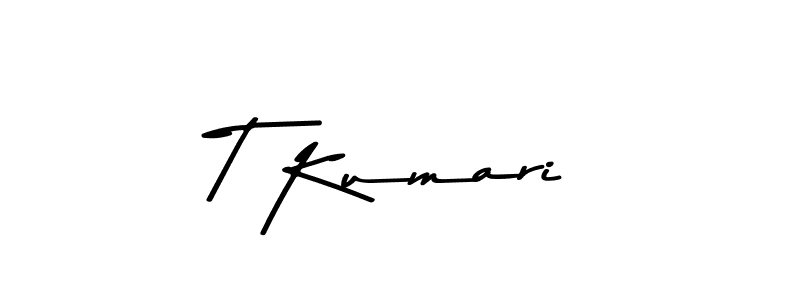 Make a beautiful signature design for name T Kumari. With this signature (Asem Kandis PERSONAL USE) style, you can create a handwritten signature for free. T Kumari signature style 9 images and pictures png