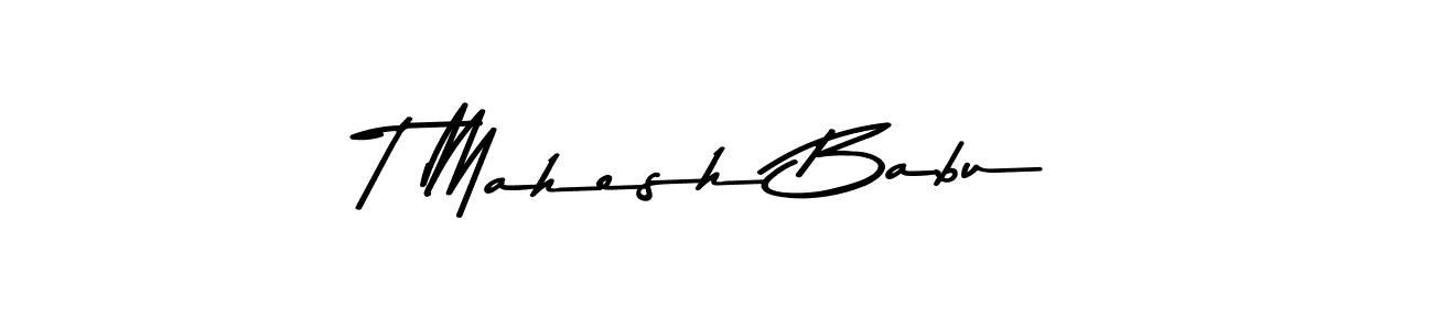 You should practise on your own different ways (Asem Kandis PERSONAL USE) to write your name (T Mahesh Babu) in signature. don't let someone else do it for you. T Mahesh Babu signature style 9 images and pictures png