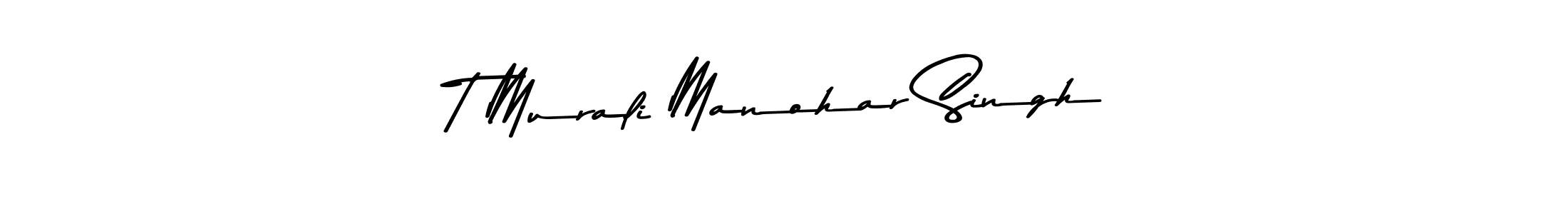 Make a beautiful signature design for name T Murali Manohar Singh. With this signature (Asem Kandis PERSONAL USE) style, you can create a handwritten signature for free. T Murali Manohar Singh signature style 9 images and pictures png