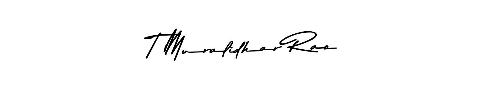 Also You can easily find your signature by using the search form. We will create T Muralidhar Rao name handwritten signature images for you free of cost using Asem Kandis PERSONAL USE sign style. T Muralidhar Rao signature style 9 images and pictures png