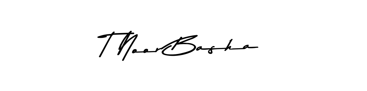 Make a beautiful signature design for name T Noor Basha. With this signature (Asem Kandis PERSONAL USE) style, you can create a handwritten signature for free. T Noor Basha signature style 9 images and pictures png