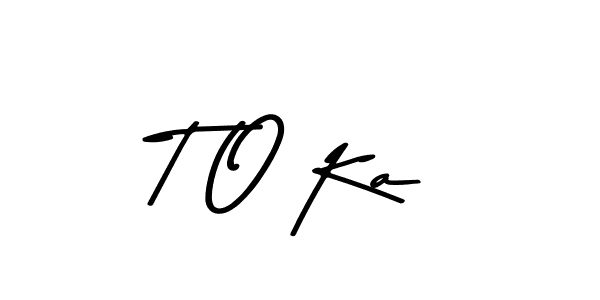 How to make T O Ka signature? Asem Kandis PERSONAL USE is a professional autograph style. Create handwritten signature for T O Ka name. T O Ka signature style 9 images and pictures png