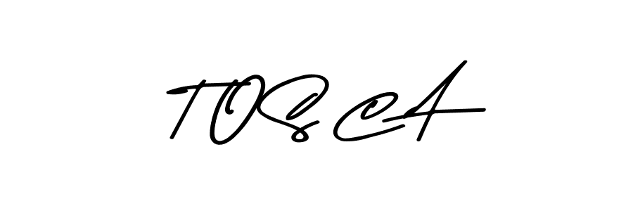 Asem Kandis PERSONAL USE is a professional signature style that is perfect for those who want to add a touch of class to their signature. It is also a great choice for those who want to make their signature more unique. Get T O S C A name to fancy signature for free. T O S C A signature style 9 images and pictures png