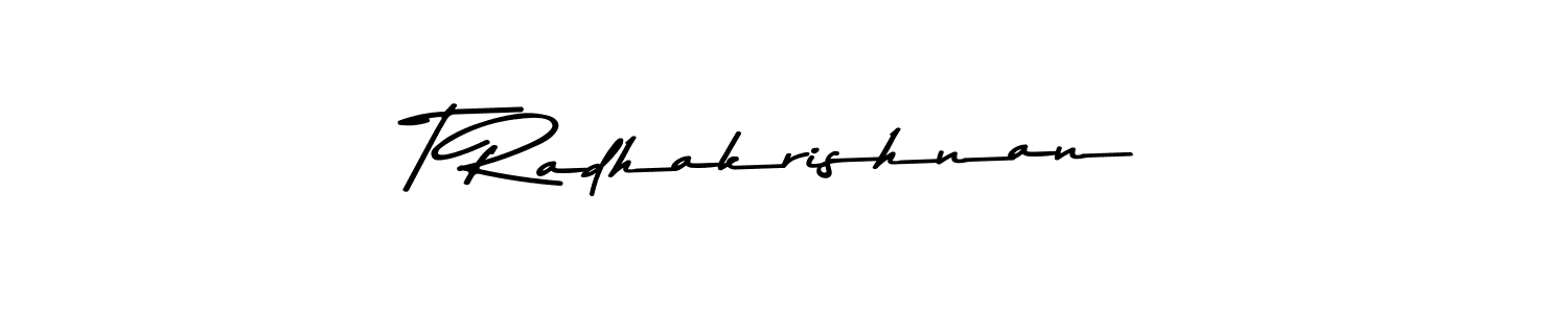 Use a signature maker to create a handwritten signature online. With this signature software, you can design (Asem Kandis PERSONAL USE) your own signature for name T Radhakrishnan. T Radhakrishnan signature style 9 images and pictures png