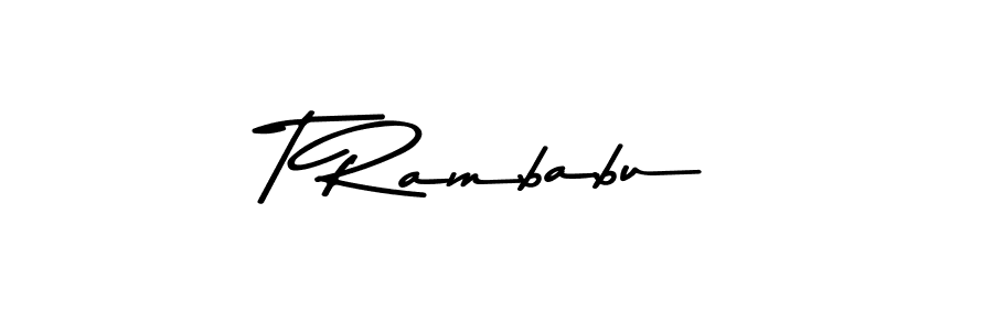 Asem Kandis PERSONAL USE is a professional signature style that is perfect for those who want to add a touch of class to their signature. It is also a great choice for those who want to make their signature more unique. Get T Rambabu name to fancy signature for free. T Rambabu signature style 9 images and pictures png