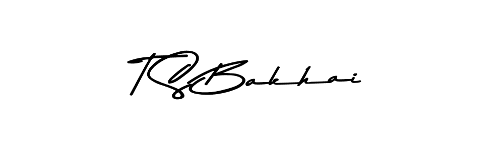 How to make T S Bakhai signature? Asem Kandis PERSONAL USE is a professional autograph style. Create handwritten signature for T S Bakhai name. T S Bakhai signature style 9 images and pictures png
