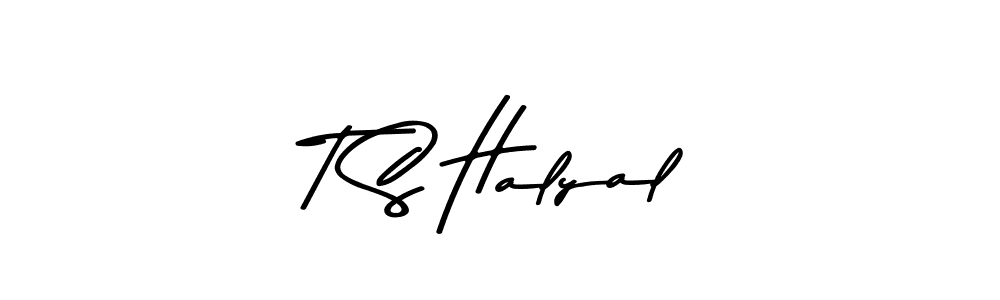 Also we have T S Halyal name is the best signature style. Create professional handwritten signature collection using Asem Kandis PERSONAL USE autograph style. T S Halyal signature style 9 images and pictures png