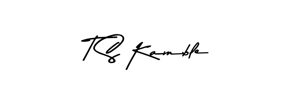 How to make T S Kamble signature? Asem Kandis PERSONAL USE is a professional autograph style. Create handwritten signature for T S Kamble name. T S Kamble signature style 9 images and pictures png