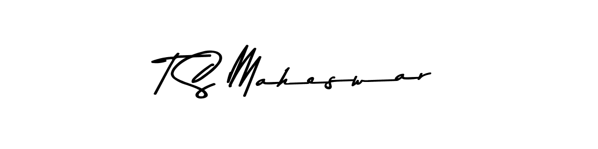 T S Maheswar stylish signature style. Best Handwritten Sign (Asem Kandis PERSONAL USE) for my name. Handwritten Signature Collection Ideas for my name T S Maheswar. T S Maheswar signature style 9 images and pictures png