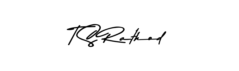 Also You can easily find your signature by using the search form. We will create T S Rathod name handwritten signature images for you free of cost using Asem Kandis PERSONAL USE sign style. T S Rathod signature style 9 images and pictures png