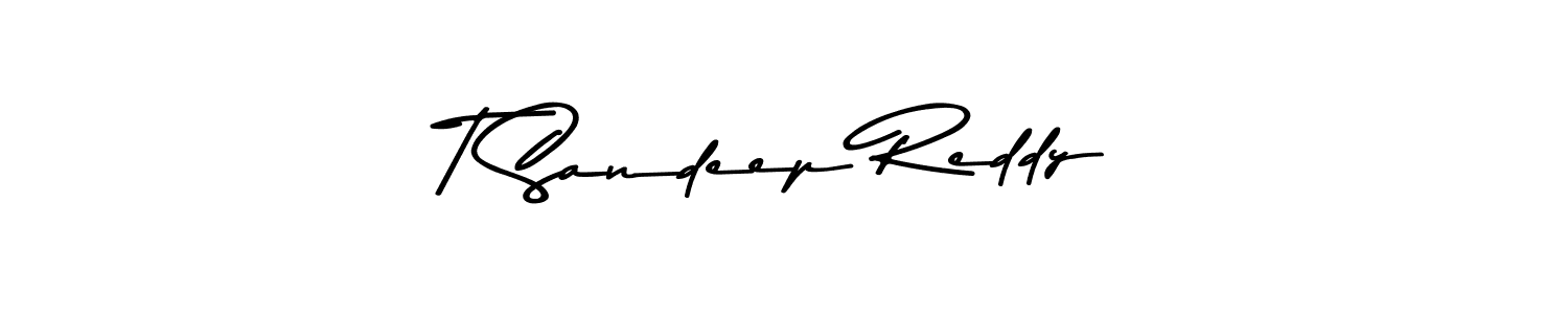 Asem Kandis PERSONAL USE is a professional signature style that is perfect for those who want to add a touch of class to their signature. It is also a great choice for those who want to make their signature more unique. Get T Sandeep Reddy name to fancy signature for free. T Sandeep Reddy signature style 9 images and pictures png