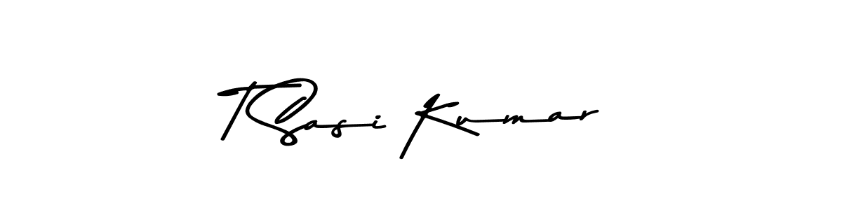 Design your own signature with our free online signature maker. With this signature software, you can create a handwritten (Asem Kandis PERSONAL USE) signature for name T Sasi Kumar. T Sasi Kumar signature style 9 images and pictures png