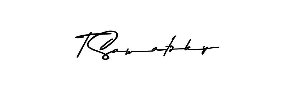 T Sawatzky stylish signature style. Best Handwritten Sign (Asem Kandis PERSONAL USE) for my name. Handwritten Signature Collection Ideas for my name T Sawatzky. T Sawatzky signature style 9 images and pictures png